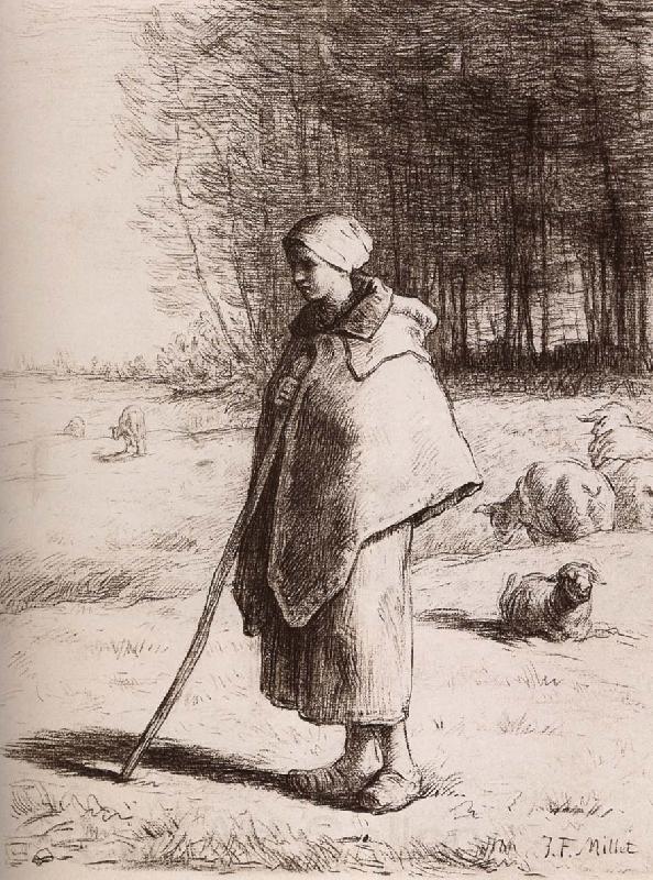 Jean Francois Millet Shepherdess